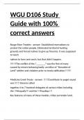 WGU D106 Study Guide with 100- correct answers.