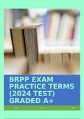 BRPP EXAM PRACTICE TERMS (2024 TEST) GRADED A+