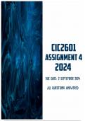 CIC2601 Assignment 4 2024 | Due 2 September 2024