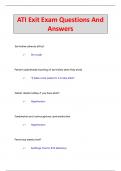 ATI Exit Exam Questions And  Answers