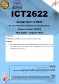 ICT2622 Assignment 2 (COMPLETE ANSWERS) 2024 (390468)- DUE 7 August 2024 