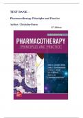 TEST BANK - Pharmacotherapy Principles and Practice 6th Edition (Burns, 2024) Latest Edition|| All Chapters