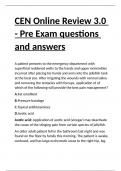 CEN Online Review 3.0 - Pre Exam questions and answers