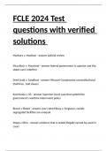 FCLE 2024 Test questions with verified solutions