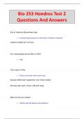 Bio 253 Hondros Test 2 Questions And Answers