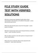 FCLE STUDY GUIDE TEST WITH VERIFIED SOLUTIONS