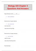 Biology 103 Chapter 3 Questions And Answers