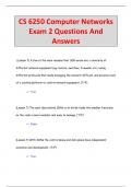 CS 6250 Computer Networks  Exam 2 Questions And  Answers