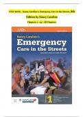 TEST BANK For Nancy Caroline’s Emergency Care in the Streets, 8th Edition by Nancy Caroline, Verified Chapters 1 - 53, Complete Newest Version