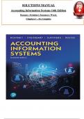 Solution Manual for Accounting Information Systems 16th Edition by Romney; Steinbart; ISBN: 9780138099497, All 24 Chapters Covered, Verified Latest Edition