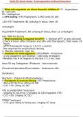 anticoagulation and blood disorder NAPLEX chapter summary