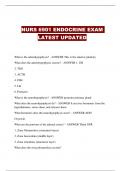 NURS 6901 ENDOCRINE EXAM LATEST UPDATED