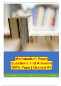 Mathnasium Exam Questions and Answers 100% Pass | Graded A+