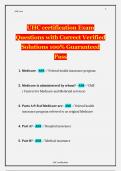 UHC certification Exam Questions with Correct Verified Solutions 100% Guaranteed Pass