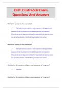 DHT 2 Extraoral Exam Questions And Answers