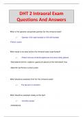 DHT 2 Intraoral Exam Questions And Answers