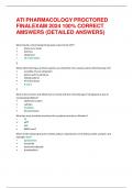 ATI PHARMACOLOGY PROCTORED FINALEXAM 2024 100% CORRECT AMSWERS (DETAILED ANSWERS)