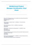 Buildertrend Project Manager Certification- Final Exam