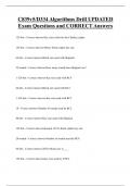 C839v5/D334 Algorithms Drill UPDATED  Exam Questions and CORRECT Answers