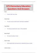 ILTS Elementary Education  Questions And Answers