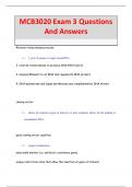 MCB3020 Exam 3 Questions  And Answers