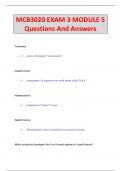 MCB3020 EXAM 3 MODULE 5 Questions And Answers