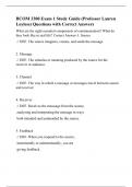 BCOM 3300 Exam 1 Study Guide (Professor Lauren Loyless) Questions with Correct Answers