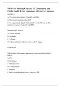 NUR 410: Nursing Concepts for Community and Public Health Exam 3 questions with correct answers