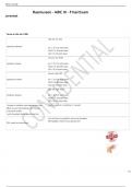  Rasmussen - MDC III - Final Exam     Terms in this set (100)     respiratory alkalosis	high pH, low CO2   pH: 7.35-7.45 acidic-basic HCO3: 21-28 acidic-basic CO2: 45-35 acidic-basic   metabolic acidosis	low pH, low HCO3  pH: 7.35-7.45 acidic-basic HCO3: 