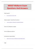 NR507 Midterm Exam Questions And Answers