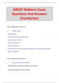 NR507 Midterm Exam Questions And Answers Chamberlain