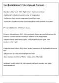 Cardiopulmonary Questions & Answers