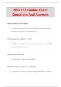 NSG 132 Cardiac Exam Questions And Answers