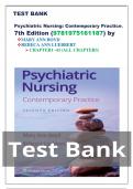 Psychiatric Nursing: Contemporary Practice, 7th Edition (9781975161187) by  MARY ANN BOYD  REBECA ANN LUEBBERT CHAPTER1 -43 (ALL CHAPTERS)