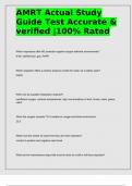 AMRT Actual Study Guide Test Accurate & verified |100% Rated