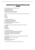 RADIOLOGY EXAM 1 PRACTICE QUESTIONS (1-8) AND ANSWERS