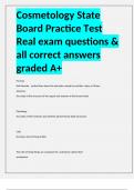 Cosmetology State Board Practice Test Real exam questions & all correct answers graded A+ 