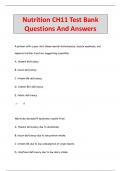 Nutrition CH11 Test Bank Questions And Answers