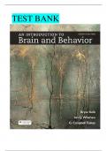 Test Bank For An Introduction to Brain and Behavior, 7th Edition by Bryan Kolb, Ian Q. Whishaw, All Chapters 1-16 LATEST