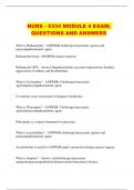 NURS - 5334 MODULE 4 EXAM; QUESTIONS AND ANSWERS