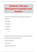 TestBank 7 life-span  development Questions And  Answers