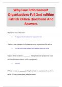 Why Law Enforcement  Organizations Fail 2nd edition  Patrick OHara Questions And  Answers