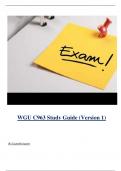 WGU C963 Study Guide (Version 1) ( Latest 2024 / 2025 ) Actual Questions and Answers 100% Correct