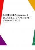 COM3704 Assignment 1 (COMPLETE ANSWERS) Semester 2 2024