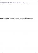 STAT 101 SSD4 Module 2 Exam Questions and Answers