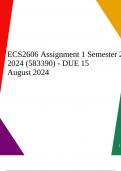 ECS2606 Assignment 1 Semester 2 2024 (583390) - DUE 15 August 2024