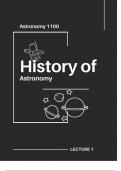 ASTR 1100: History and Observing the Sky