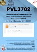 PVL3702 Assignment 2 QUIZ (COMPLETE ANSWERS) Semester 2 2024 (718830)- DUE 3 September 2024