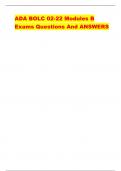 ADA BOLC 02-22 Modules B  Exams Questions And ANSWERS