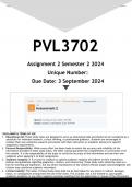 PVL3702 Assignment 2 (ANSWERS) Semester 2 2024 - DISTINCTION GUARANTEED